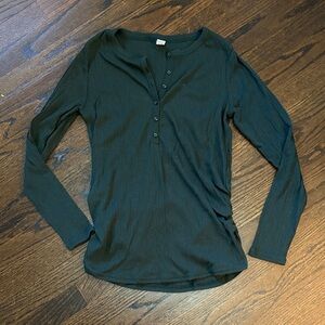 Old Navy Dark Green Maternity Henley Top
